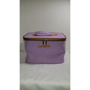 Lucky Brand Insulated Purple Lunch Bag with Detachable Strap 10x7x7.5" Zip Close